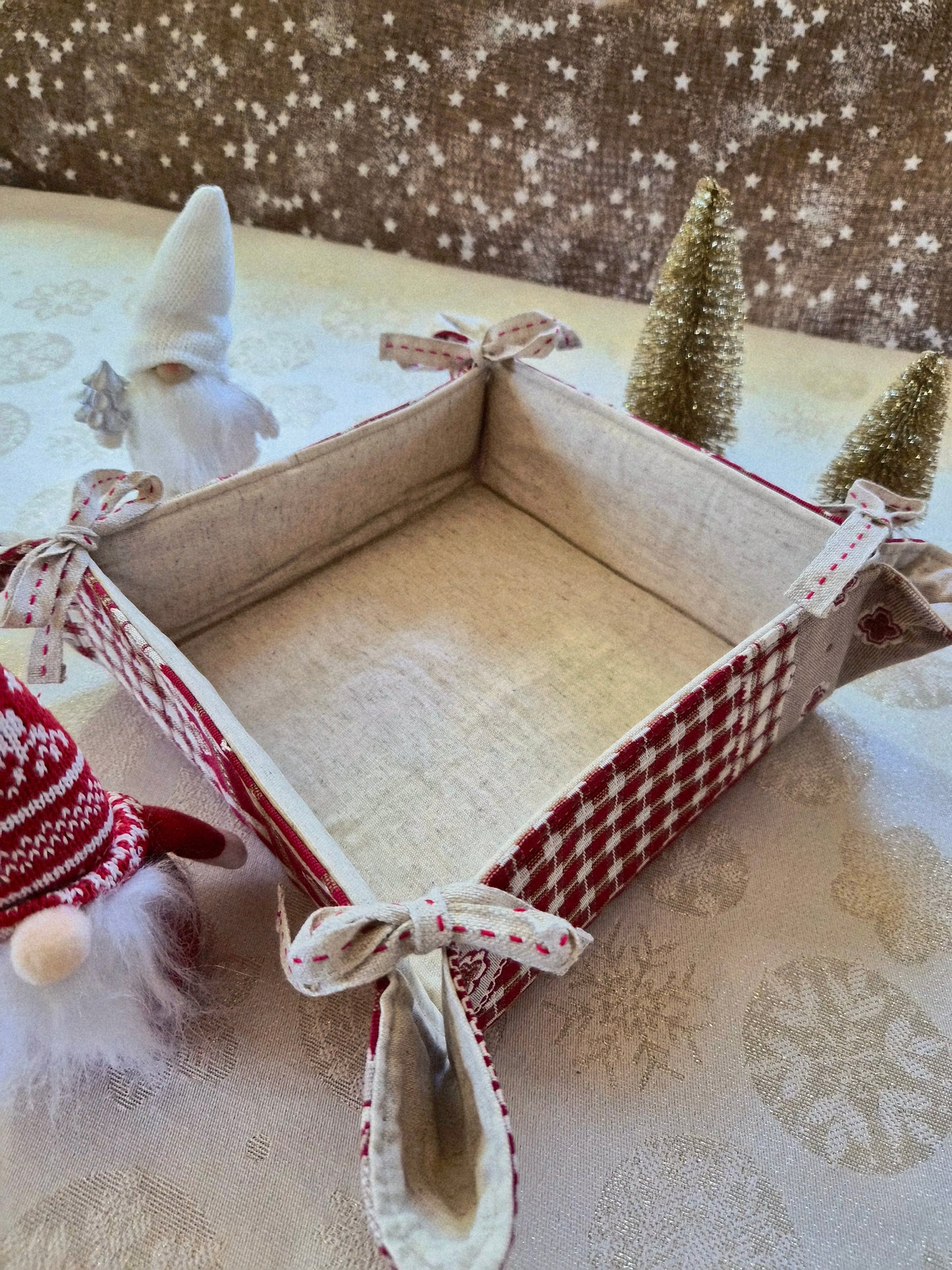 Panières réversibles en tissu
