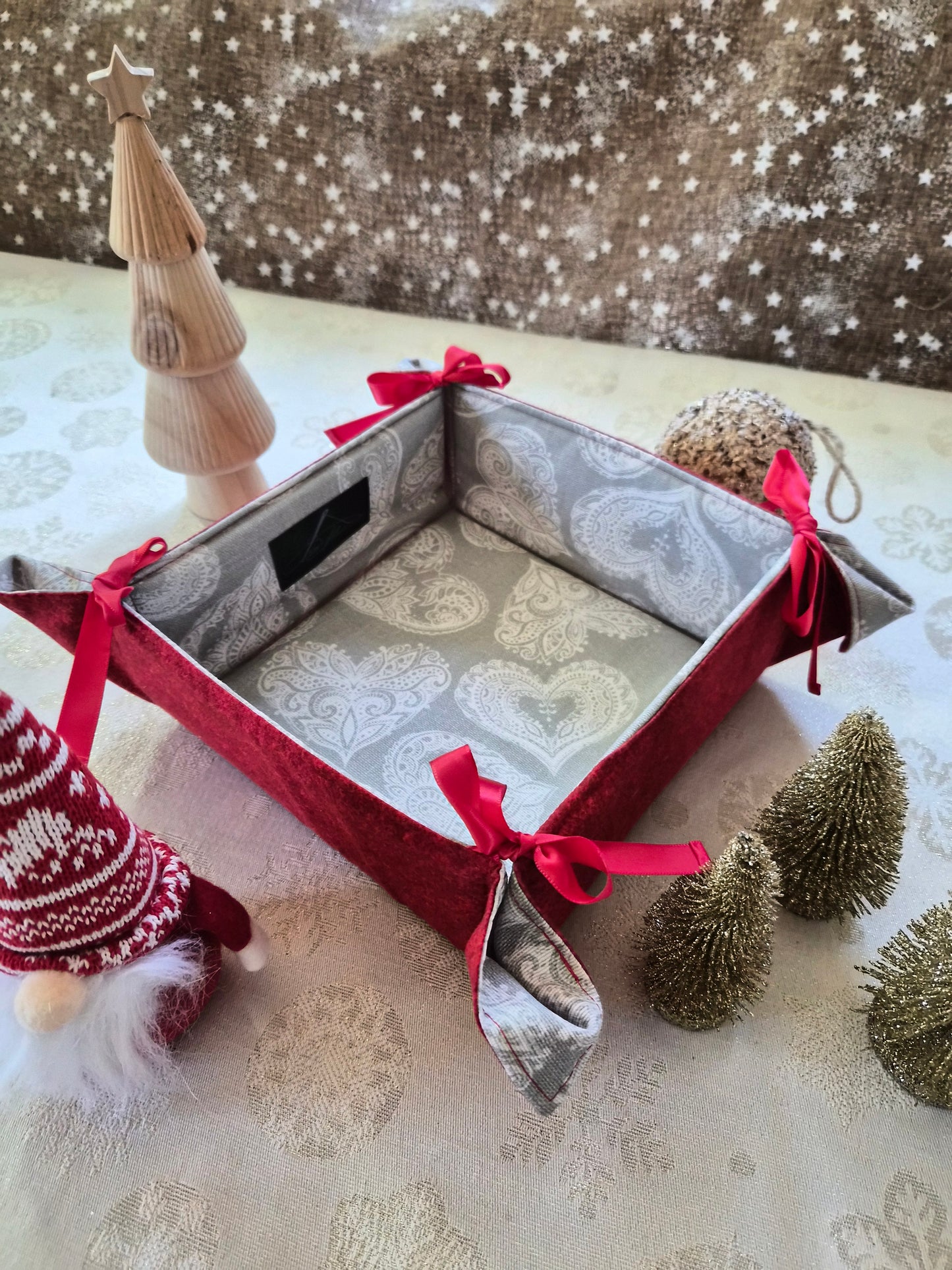 Panières réversibles en tissu