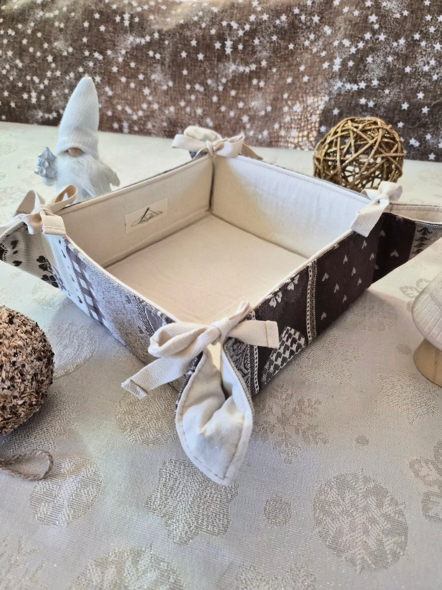Panières réversibles en tissu