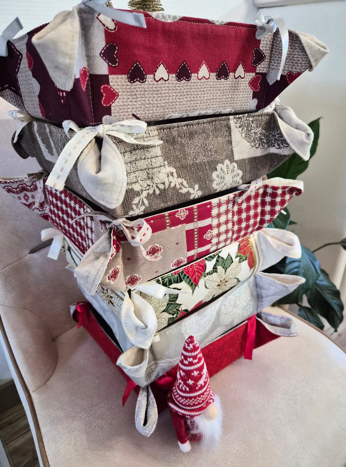 Panières réversibles en tissu