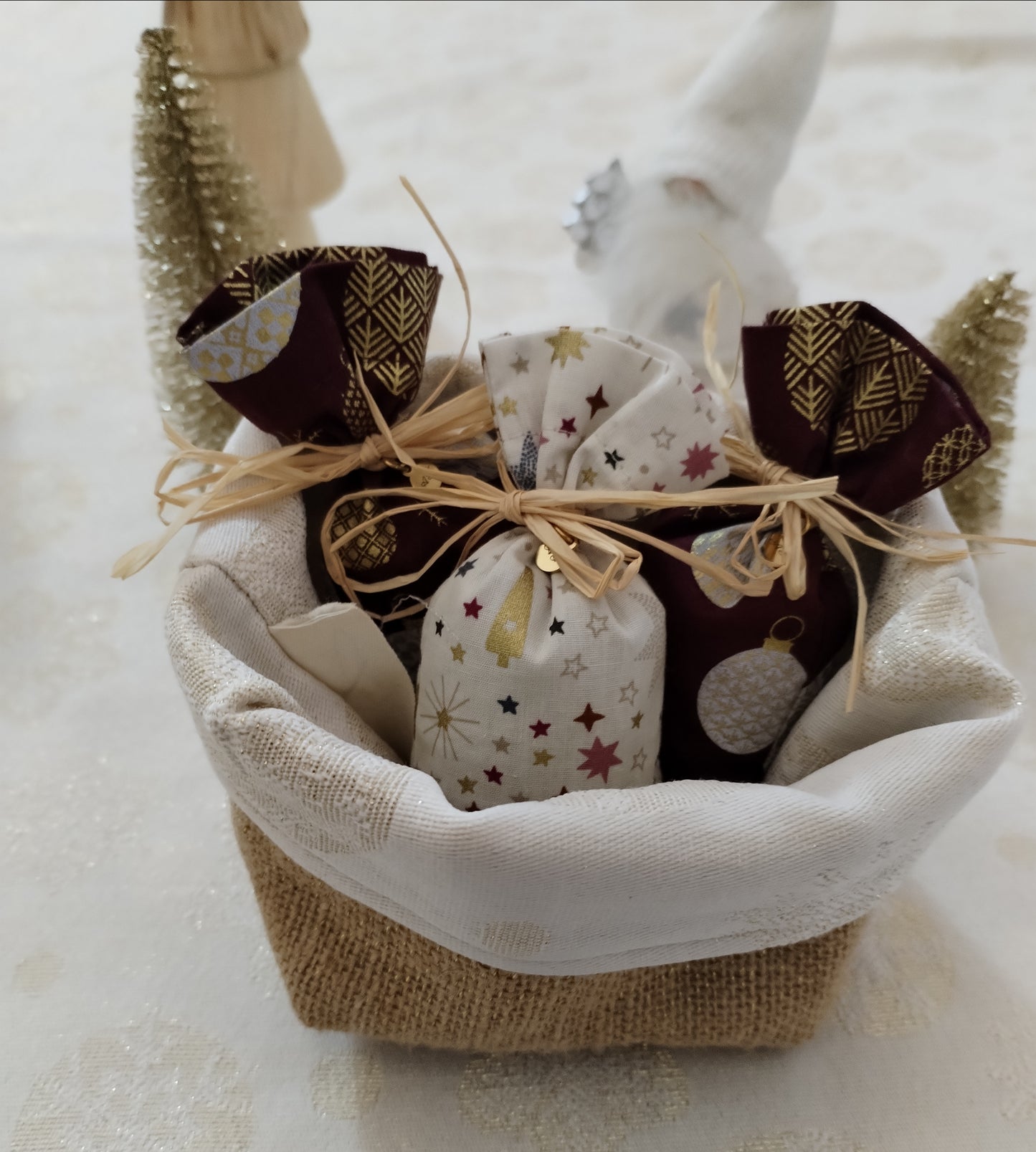 Petits paniers réversibles et sachets de lavande