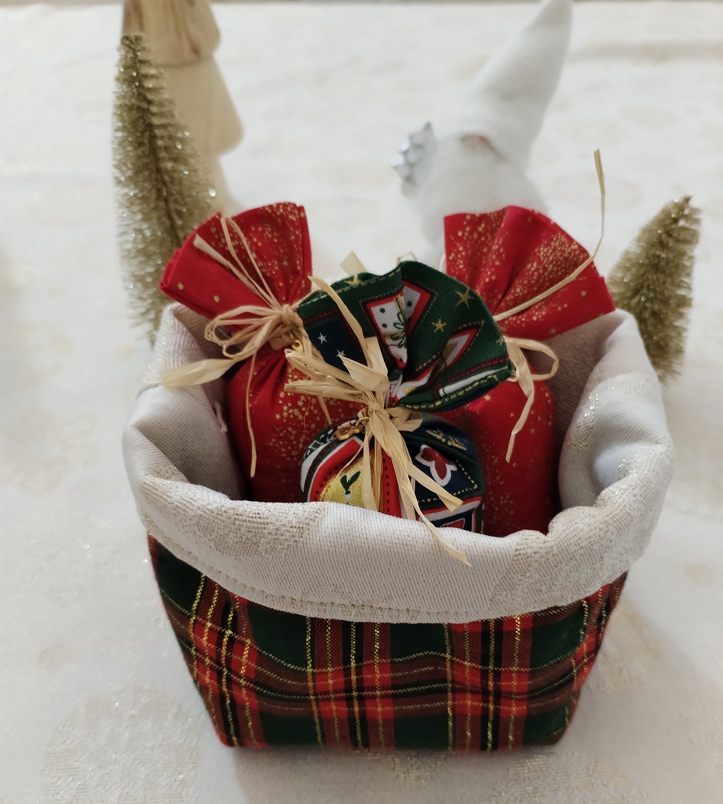 Petits paniers réversibles et sachets de lavande