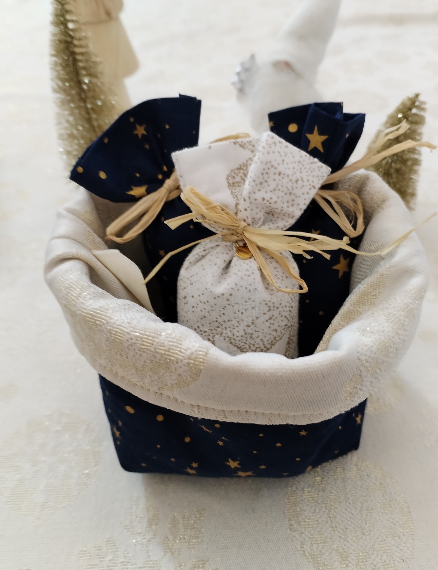 Petits paniers réversibles et sachets de lavande